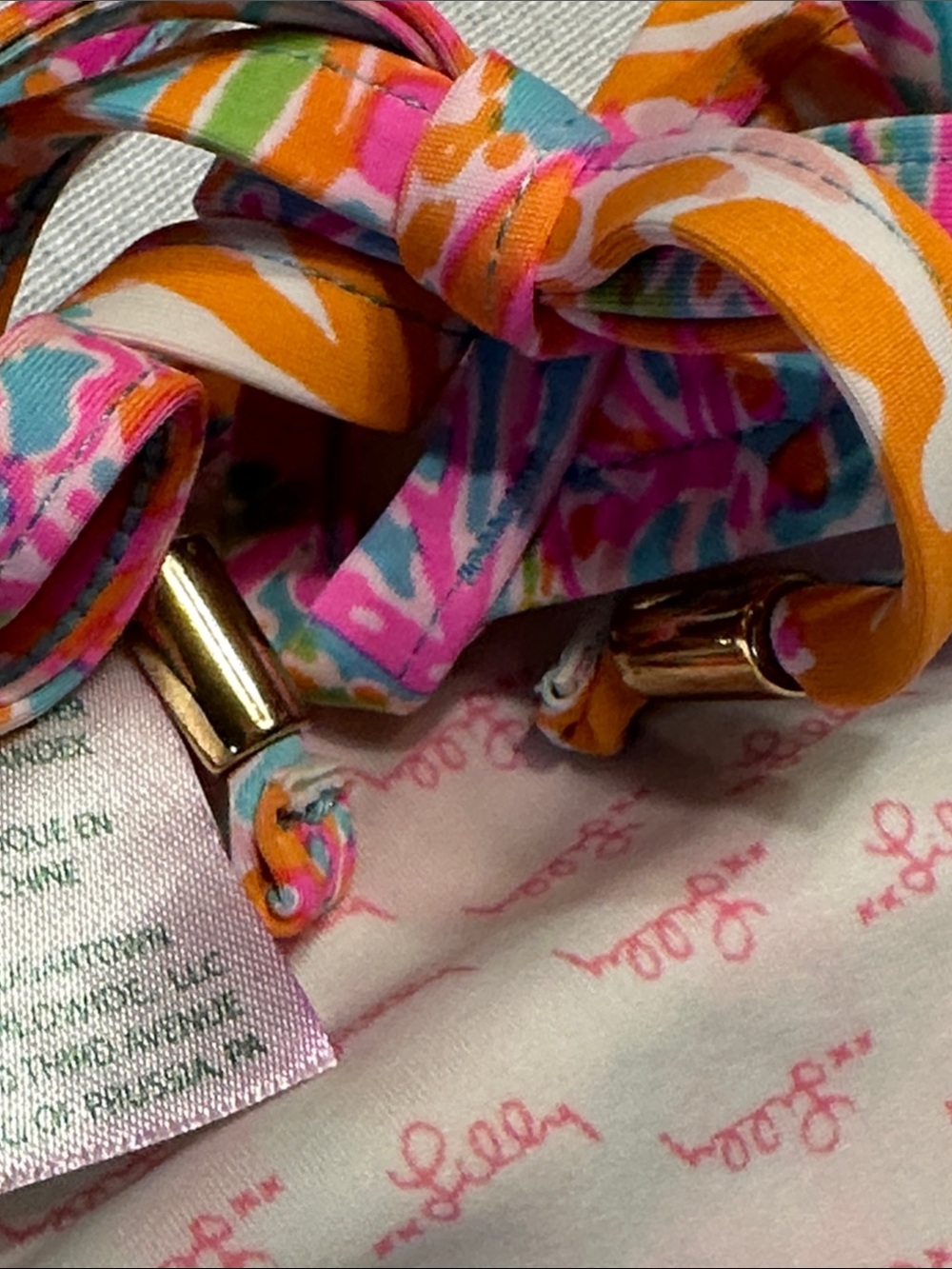 Lilly Pulitzer Splash Dance Multicolor Tropical Print String Bikini - Picture 11 of 11
